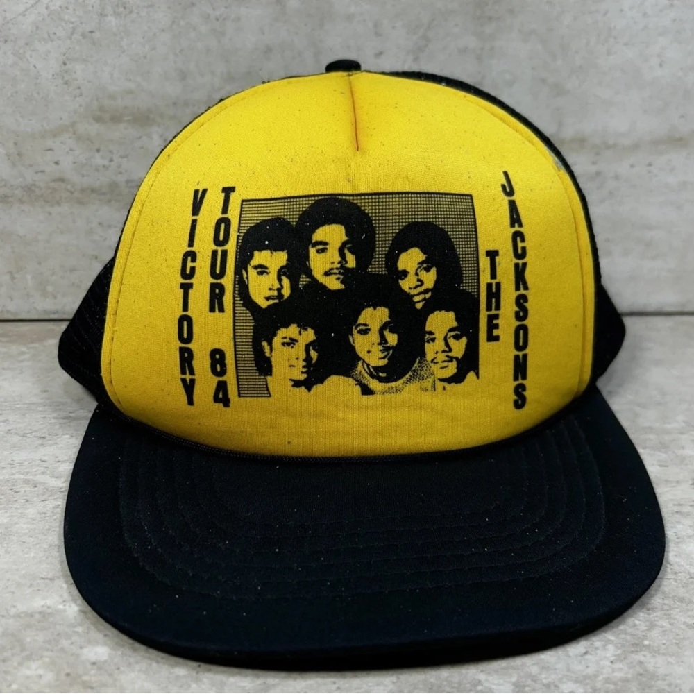 Yellow and Black The Jacksons Tour 84 Hat